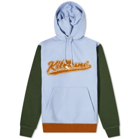 Maison Kitsuné Varsity Fox Colorblock Regular Hoodie