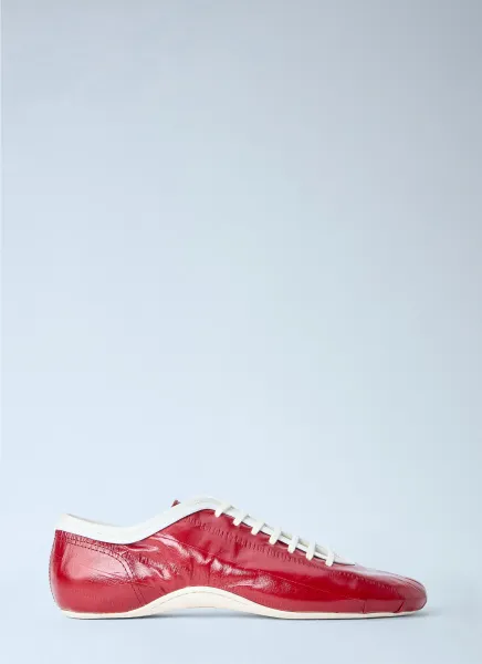 Leather Lace-Up Sneakers