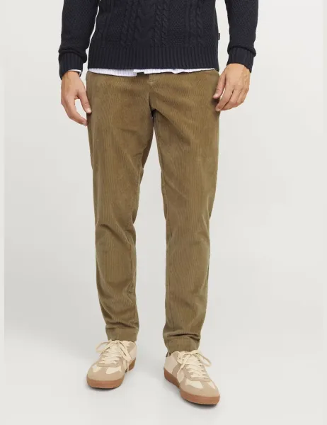 Jack & Jones Tapered Fit Cord Chinos Tan