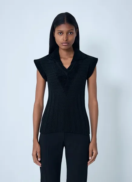 Quimby Knitted Polo Vest