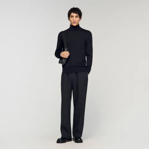 Roll neck wool sweater