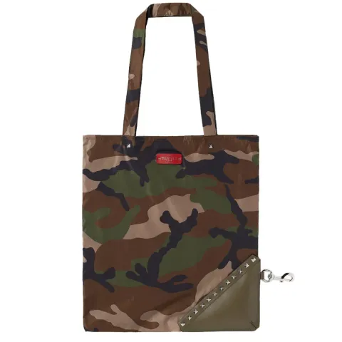Nylon Packable Camo Totebag