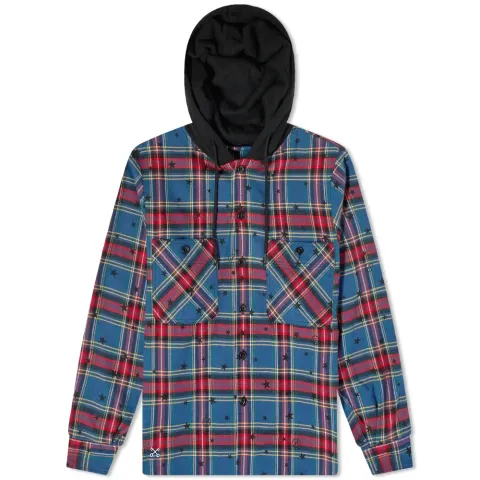Star Flannel Hooded Shirt