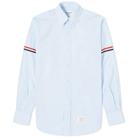 Grosgrain Arm Band Solid Poplin Shirt