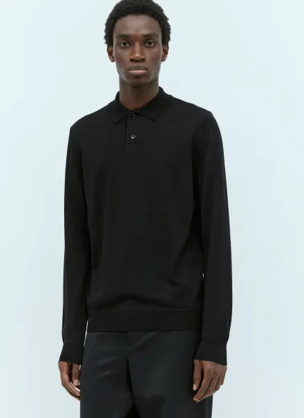 Wool Jerry Polo Sweater