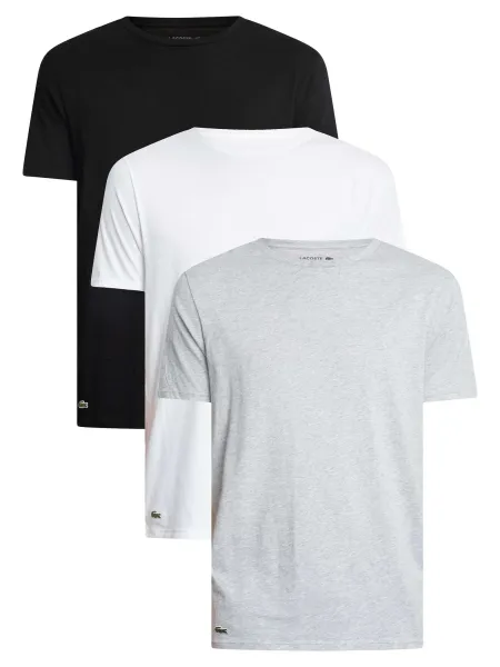 Lacoste 3 Pack Crew Lounge T-Shirts