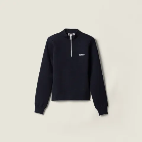 Wool half-zipper sweater