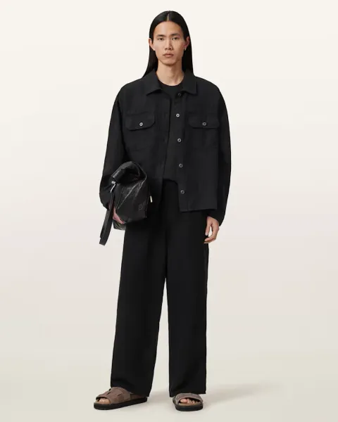 Korten Linen Blend Relaxed Fit Shacket