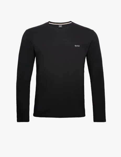 Boss Cotton Rich Crew Neck Logo T-Shirt