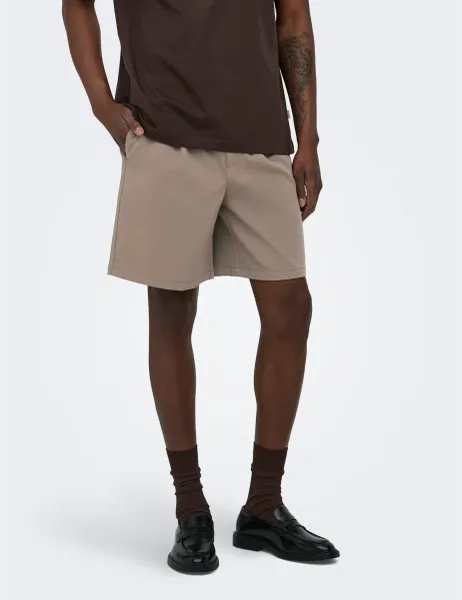 Only & Sons Lightweight Shorts Beige