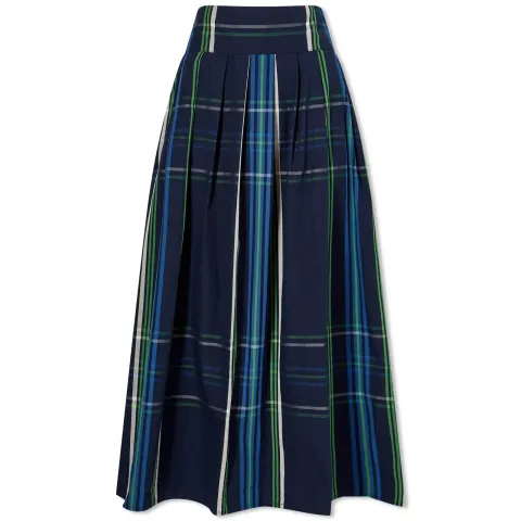 Check Midi Skirt