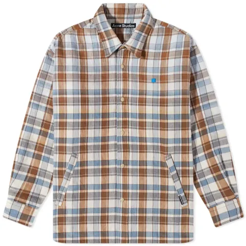 Oriol Oversize Flannel Face Shirt Jacket
