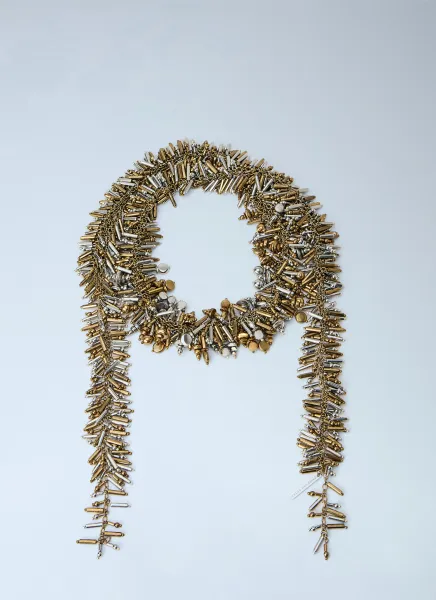 Dries Van Noten Metallic Beaded Necklace