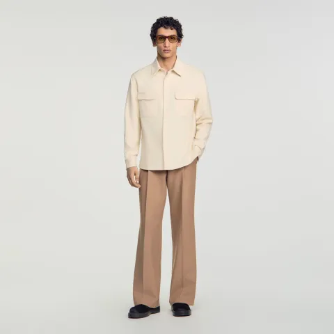 SANDRO Cotton flannel shirt