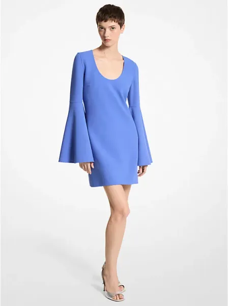 Michael Kors Double Faced Stretch Wool Barathea Flare-Sleeve Dress