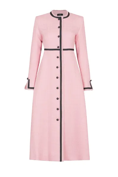 Sienna Coat in Ballet Pink Tweed
