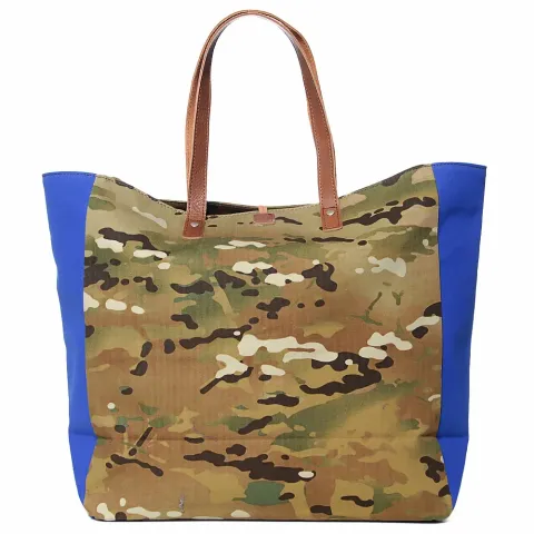 SOPHNET. Cotton Canvas Colour Block Tote Bag