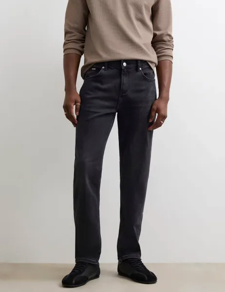 River Island Slim Fit Cotton Rich Jeans Black