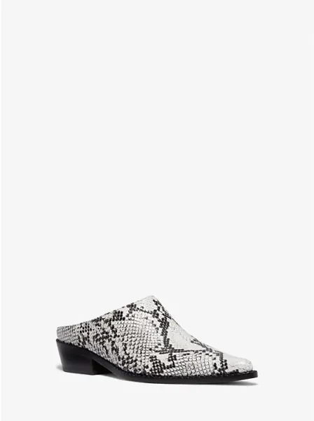 Michael Kors Nash Snake Embossed Leather Mule