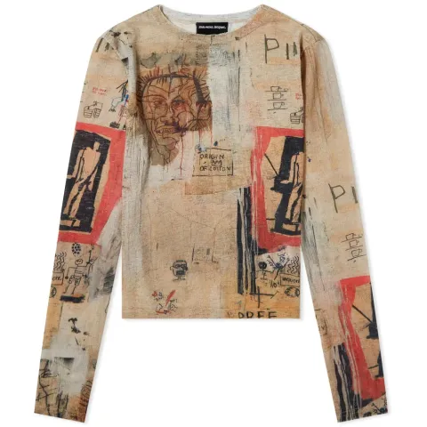 Long Sleeve Basquiat Mesh Top