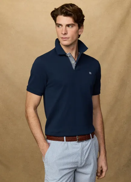 Classic Fit Short Sleeve Striped Trim Polo