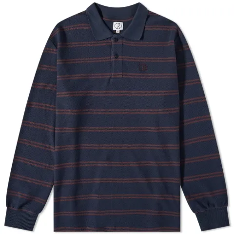 Polar Skate Co. Long Sleeve Stripe Polo
