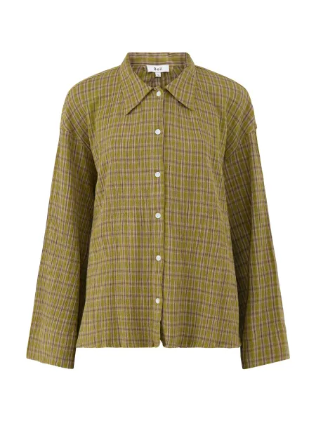 Boii Cotton Tinsi Check Shirt - Green & Beige Check