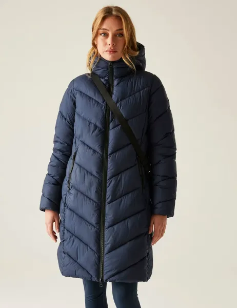 Regatta Anita Lightweight Longline Puffer Jacket Navy