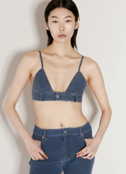 Trompe L'oeil Denim Bra Top