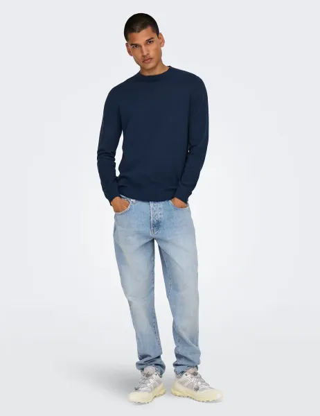 Only & Sons Tapered Fit 5 Pocket Jeans Light Blue