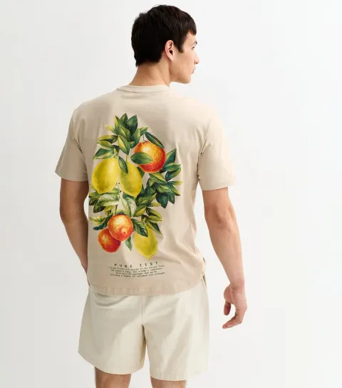 Men's Off White Slogan Print Relaxed T-Shirt