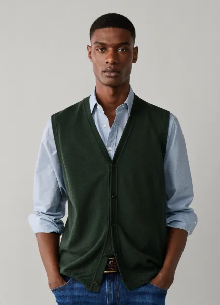 Merino Wool-Cashmere Blend Vest