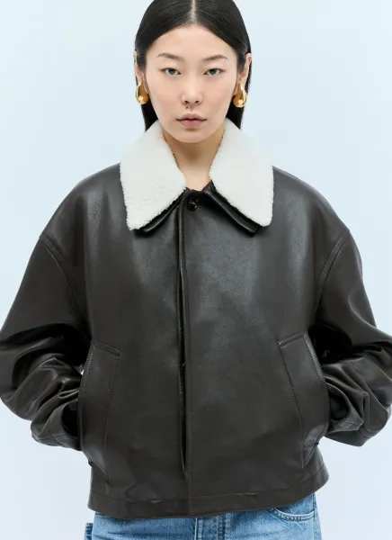 Smooth-Grain Leather Jacket