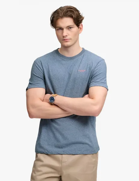 Superdry & Co Pure Cotton Logo T-Shirt Blue