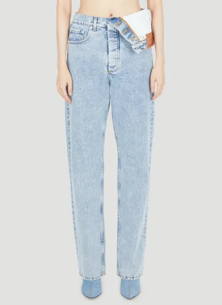 Asymmetric Waist Jeans