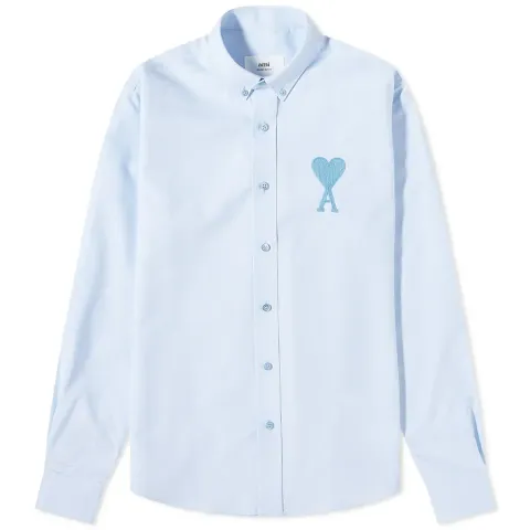AMI Tonal Heart Oxford Shirt