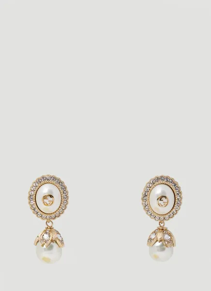 Interlocking G Pearl Earrings