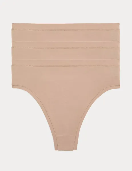 Body by M&S 3pk Flexifit Modal High Waisted Thongs Rose Quartz