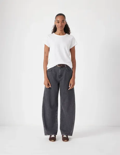 HUSH Pure Cotton Barrel Leg Jeans