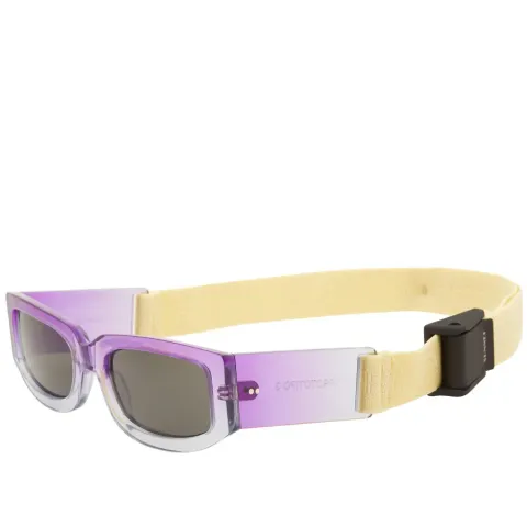 Sunglasses With Rubber Logo Band