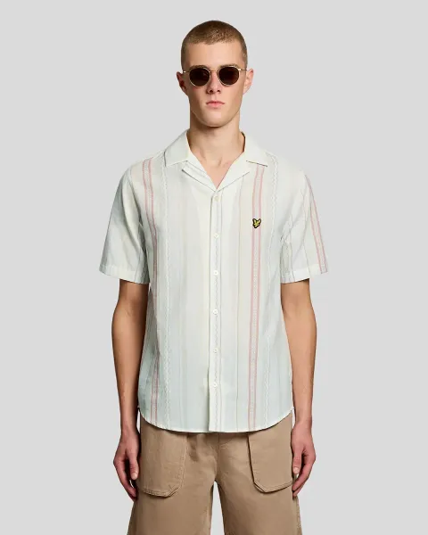 Lyle & Scott Short Sleeve Zig Zag Stripe Shirt