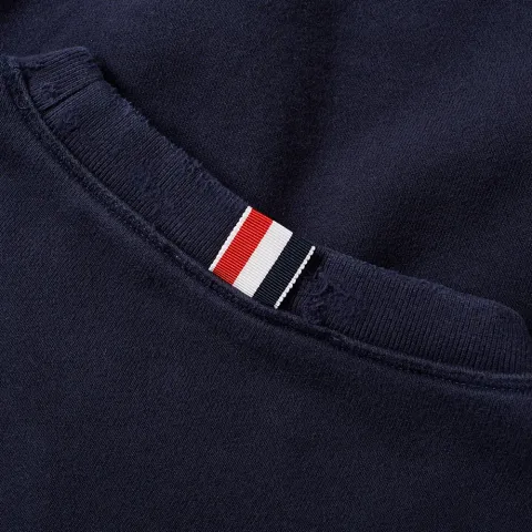 Distressed Arm Stripe Crew Sweat