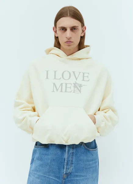 I Love Men Hooded Sweatshirt