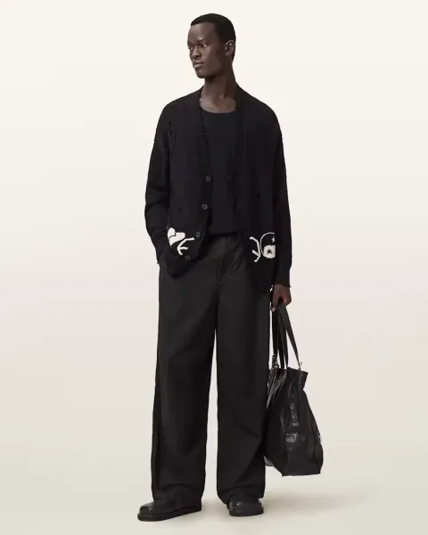 Echo Linen Blend Barrel Leg Trousers