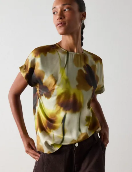 Whistles Floral Blouse Yellow Mix
