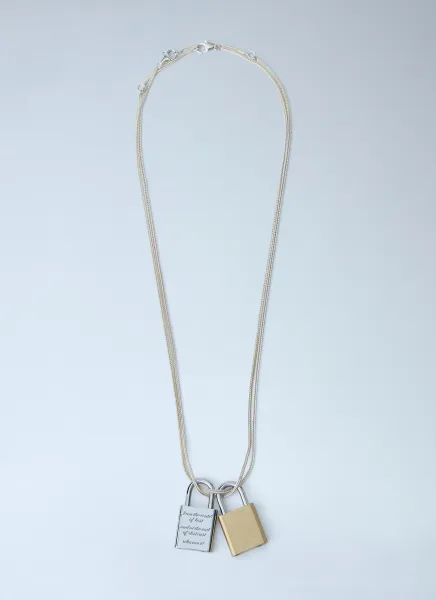 Riddle Padlock-Detail Necklace