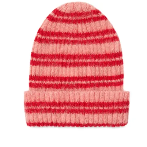 Stripe Mohair Beanie