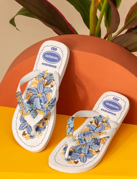 Havaianas Floral Printed Flip Flops White
