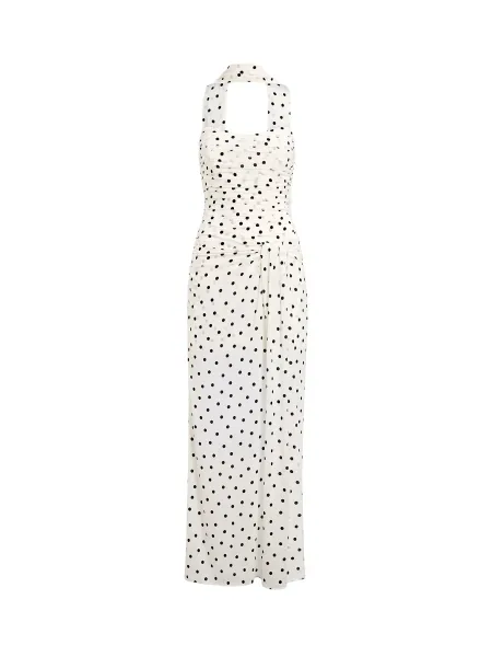 Forever New Arli Strapless Ruched Polka dot Maxi Dress
