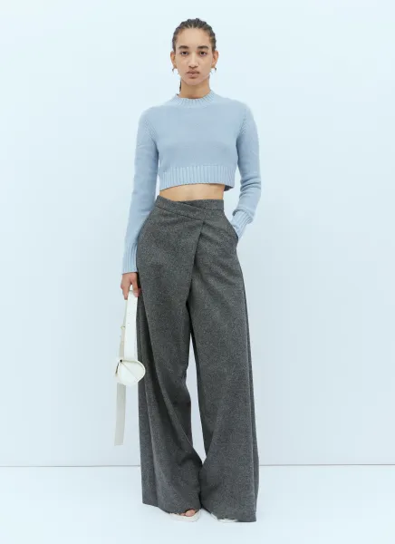 Wide Leg Wool Pants